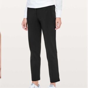 Lululemon On The Move Pants Black Zip Up Straight Leg Size 2 Work